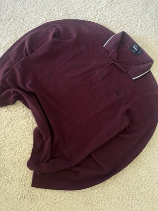 Polo Fred Perry Granate Manga Larga M Vintage