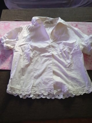 Camicia vintage da donna con pizzi