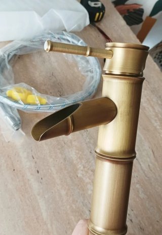 Grifo alto lavabo nuevo de latón baño lavadero