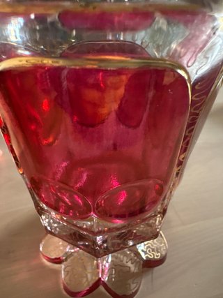 Vaso/copa cristal de bohemia