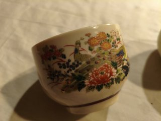 Pareja Tazas Té antiguas Cerámica Japón