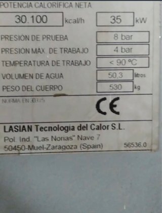 Caldera Pellet y Hueso 35kw LAISAN BIOMAX