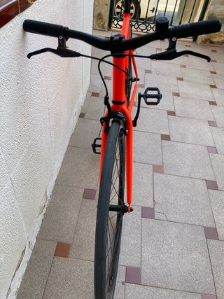 Bicicleta Elops Fixie Naranja