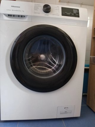 Lavadora Hisense 7 kg Steam Snowflake Drum
