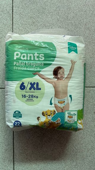 Pañales Deliplus Pants Talla 6/XL (16-28kg)
