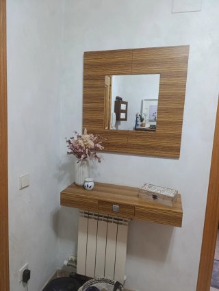 Recibidor moderno madera y metal
