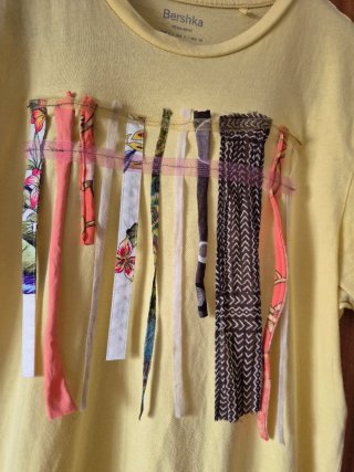 Camiseta Bershka customizada Talla M