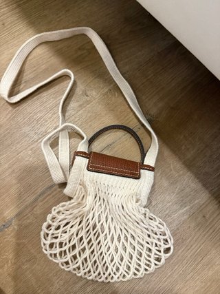 Bolso Red Longchamp Marrón y Blanco