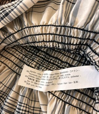 Blusa Zara cuadros escuadra manga abullonada