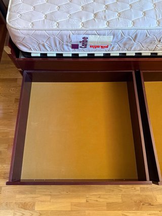 CAMA DE MADERA - REGALO DE COLCHÓN (80x1,90cm)