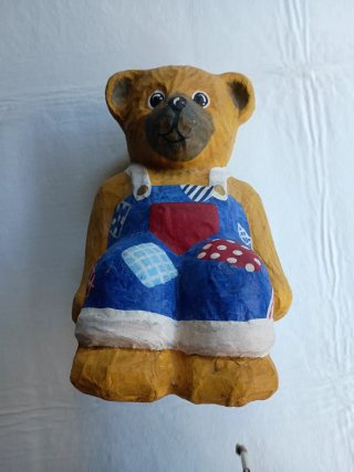Oso Papel Maché Tarta Pañales