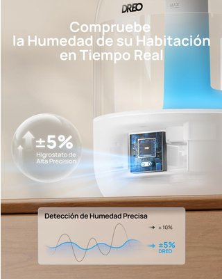 Humidificador ultrasónico silencioso DREO 3L