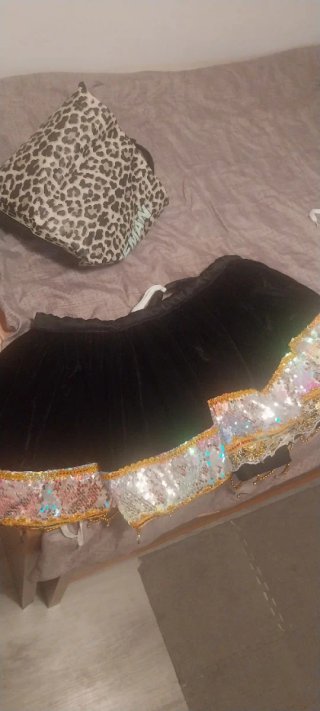 Pollera Caporales Negra con Dorado