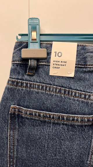 Vaqueros High Rise Straight Crop Glassons