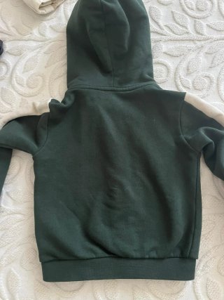 Felpa verde con zip 24 mesi