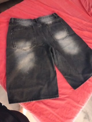 Pantalones cortos vaqueros mujer negros