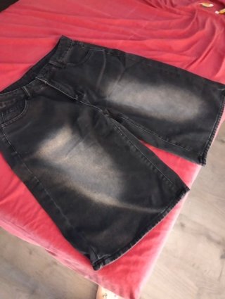 Pantalones cortos vaqueros mujer negros