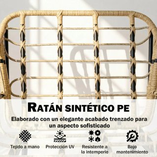 Conjunto Jardín Ratán 3 Piezas
