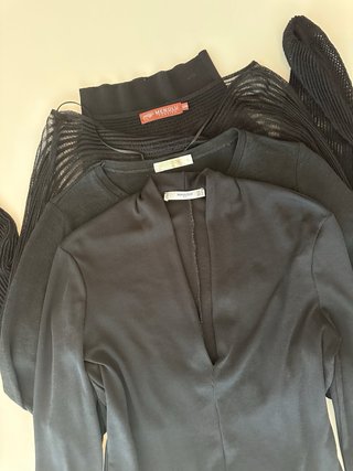 Lote 3 jerséis negros talla única