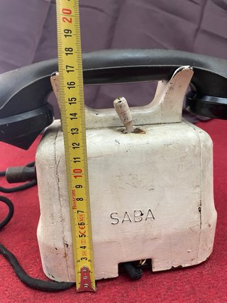 Teléfono antiguo de fábrica "Saba", hierro fundido