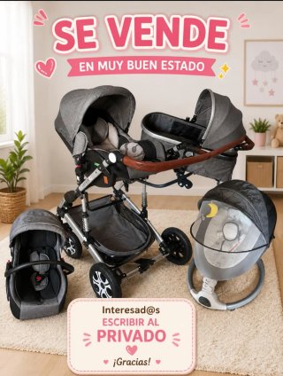 Cochecito y mecedora para bebé