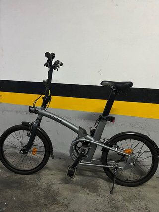 Bicicleta plegable Btwin gris negro