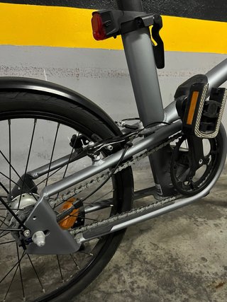 Bicicleta plegable Btwin gris negro