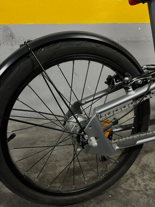 Bicicleta plegable Btwin gris negro