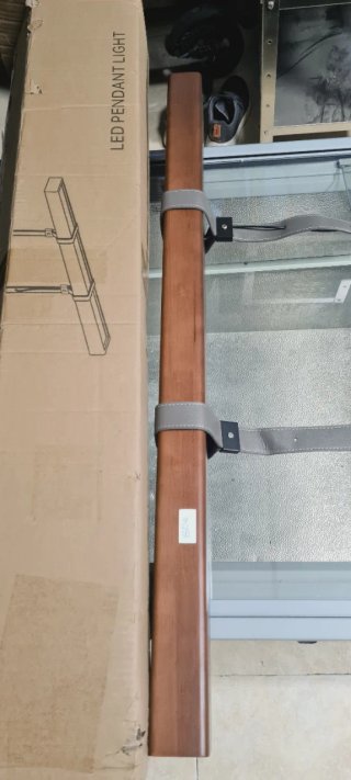 Lámpara LED Madera Real