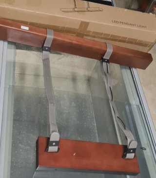 Lámpara LED Madera Real