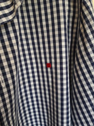 Camisa Purificación García cuadros azul y blanco