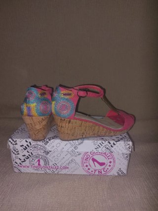 Sandalias cuña Tino Gonzalez multicolor