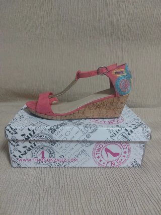 Sandalias cuña Tino Gonzalez multicolor