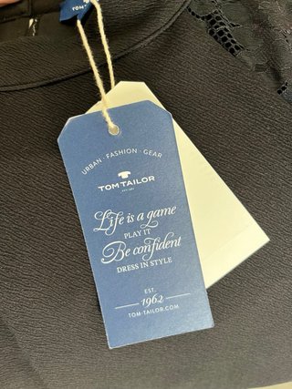 Vestido negro Tom Tailor talla L con encaje nuevo