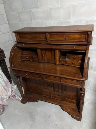 Buró antiguo madera oscura (escritorio)