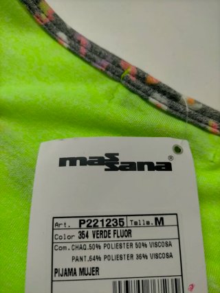 Pijama Massana Mujer Talla M Gatos