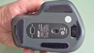 Rato Acer OMR225 Ergonómico Preto/Cinza