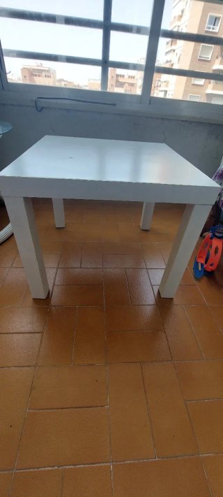 Mesa y Silla Infantil Blanca