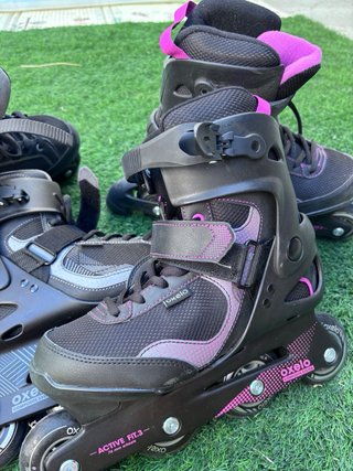 2 Pares Patines Oxelo Active Fit 3 + rodilleras