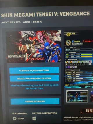 Shin Megami Tensei V Vengeance PC Clave Steam
