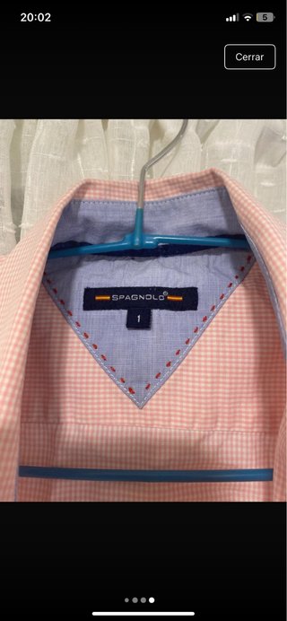 Camisa cuadros pequeños nueva