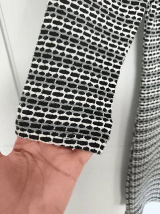 Vestido estampado blanco y negro