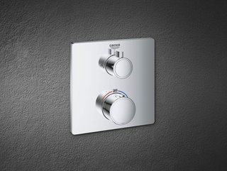 Termostato cuadrado de 2 vías con Aquadimmer Grohe