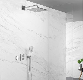 Termostato cuadrado de 2 vías con Aquadimmer Grohe