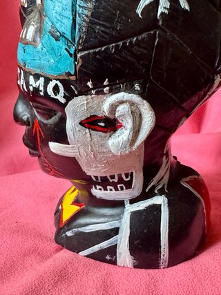 Busto Neo-Basquiat Ébano