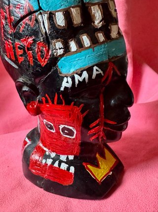 Busto Neo-Basquiat Ébano