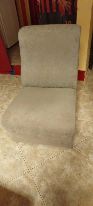 Sofá modular 4 plazas beige y naranja