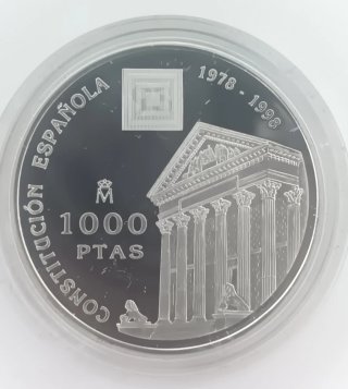 Moneda 1000 Pesetas 1998, XX Constitución española