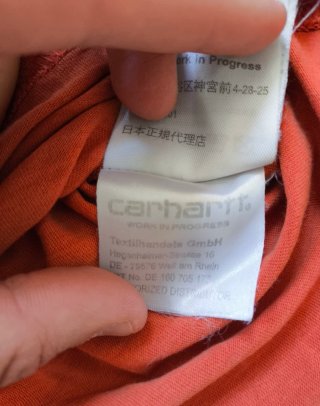 Camiseta Carhartt Talla M Naranja