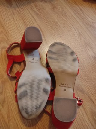 Sandalias Mimao de piel color rojo. Bio Confort.